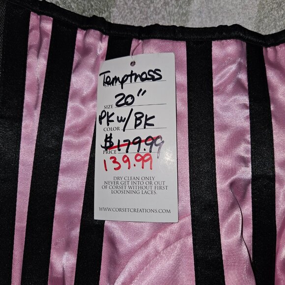 SALE! XS Tight Lacing Under Bust Steel Boned Corset ZIP PINK - Picture 2 of 16